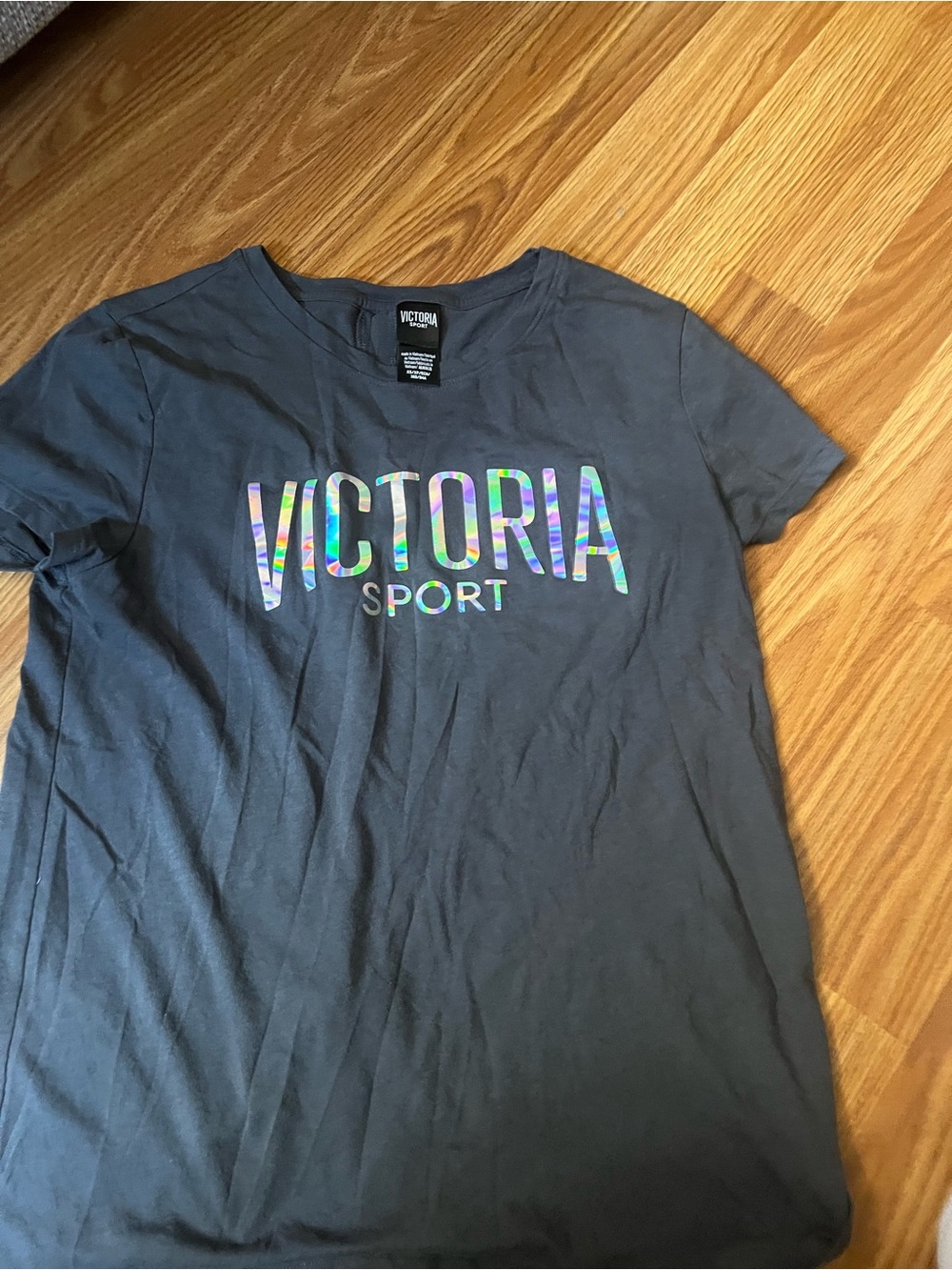 Victoria Sport Women's Short Sleeve Logo Tee - Charcoal